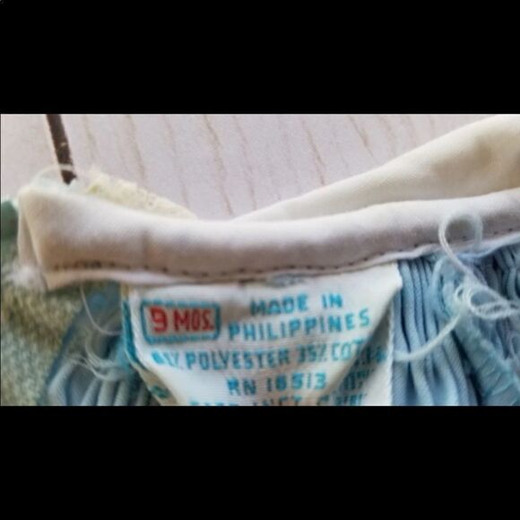 Vintage smocked dress floral mini 60s a line flare - Picture 7 of 10